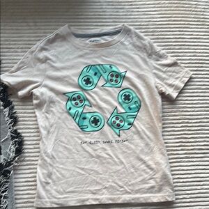 The Children's Place Cream Tee with Green Graphic